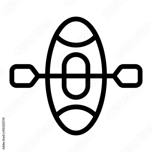 Canoe Line Icon