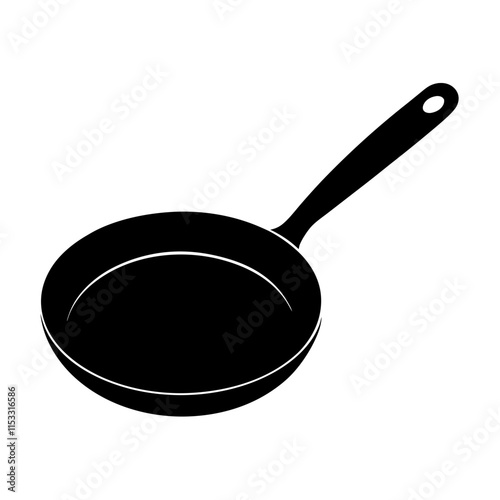  Pan silhouette on white background