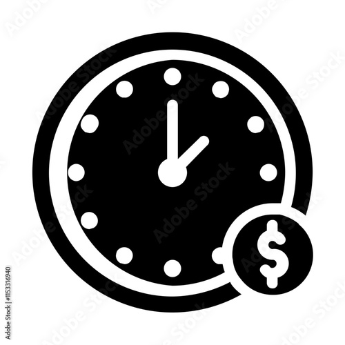 money time glyph icon