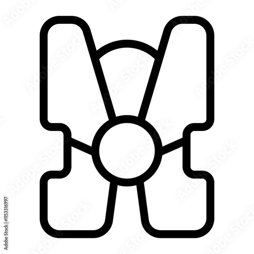 Clothespin Line Icon