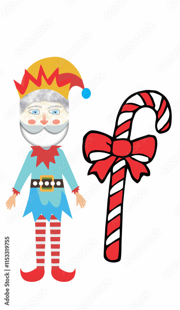 Naklejka premium Christmas Tree Santa Banta BG Design 606.eps