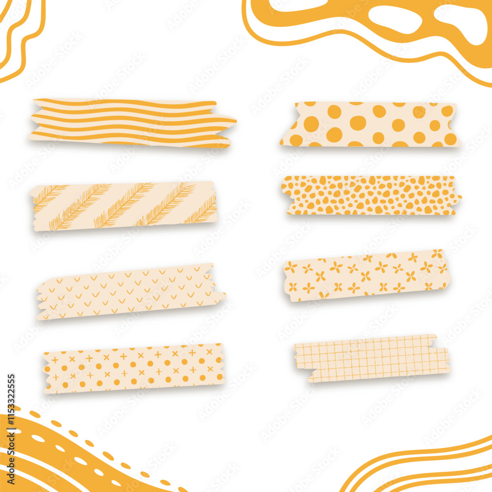 Yellow Tape Strips Note Planner Journal Yellow Tape Strips Note Planner Journal