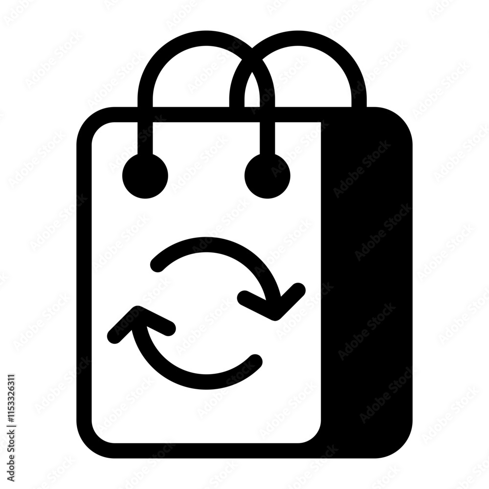 Eco Bag Glyph Icon