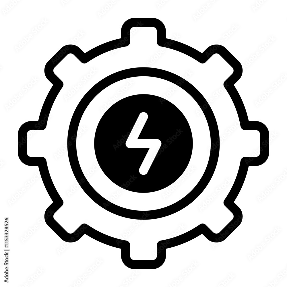 Electricity Manager Glyph Icon Electricity Manager Glyph Icon