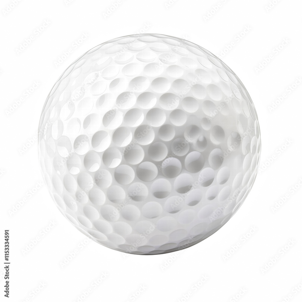 round white golf ball isolated on transparent background Generative Ai. round white golf ball isolated on transparent background Generative Ai.