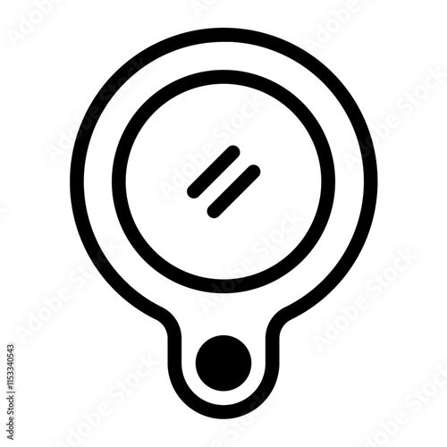 Hand Mirror Glyph Icon