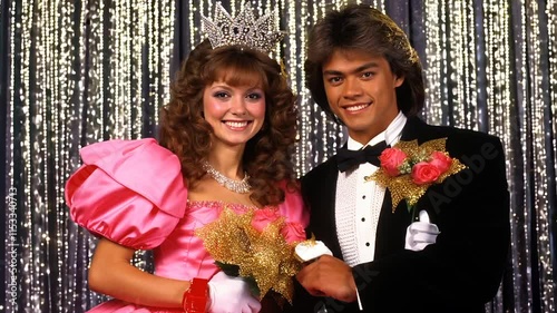 Prom couple from 1980s