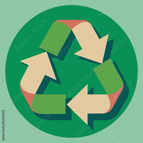 Recycling Silhouette Vector Illustration