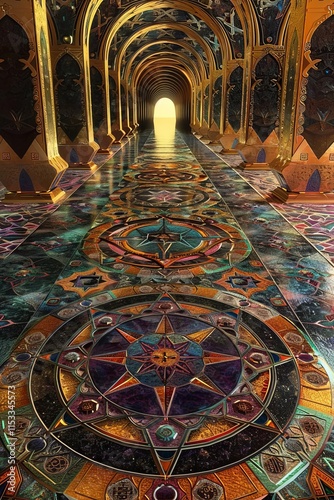 51 Geometric fractal 3D artwork repeating pattern sacred symbols render