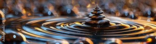 A Close-up Shot of a Abstract cultural feng shui, diverse energy flow arrangements