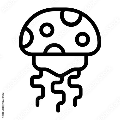 Jellyfish Line Icon