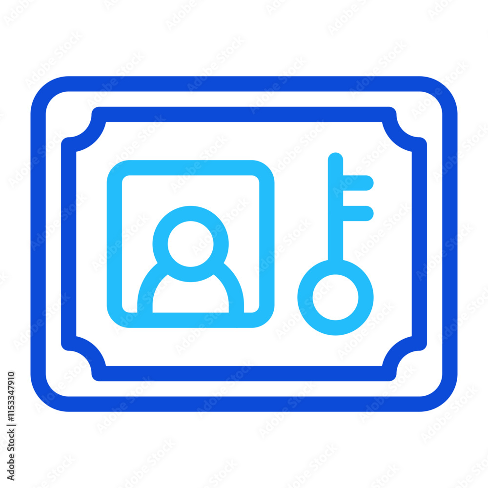 Key Card Duoline Icon