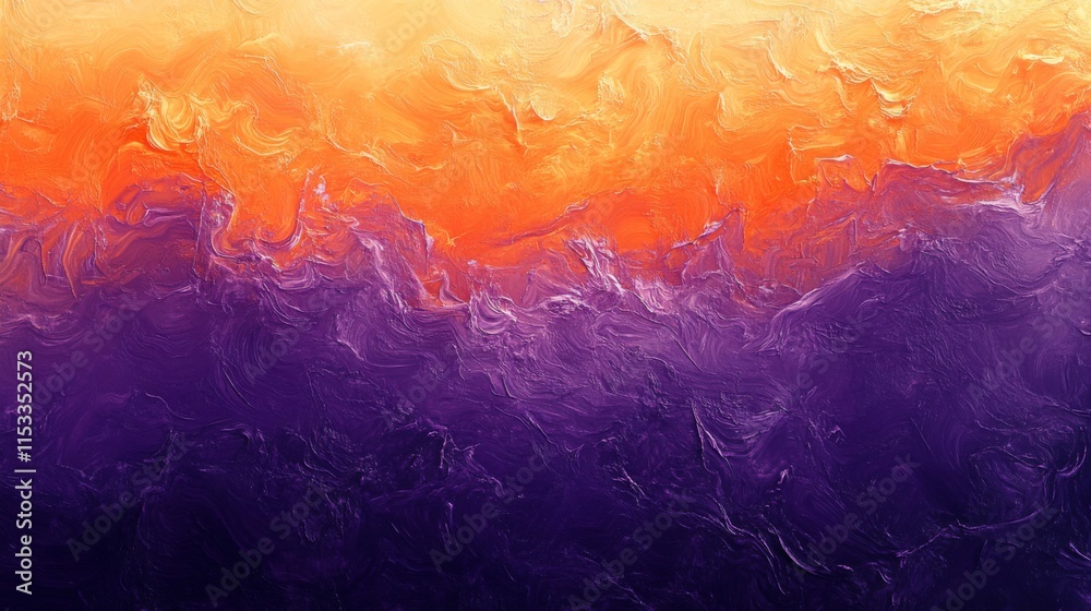 Fototapeta premium Abstract Orange Purple Impasto Painted Texture
