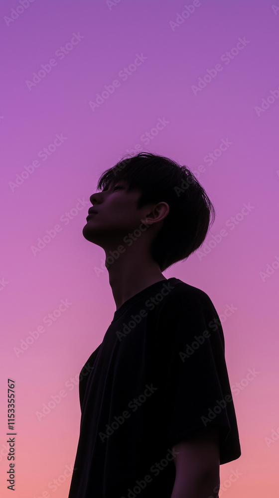 silhouette of a person, silhouette of a man, portrait of a man, asian model silhouette of a person, silhouette of a man, portrait of a man, asian model