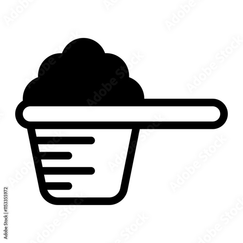 Measuring Spoon Glyph Icon