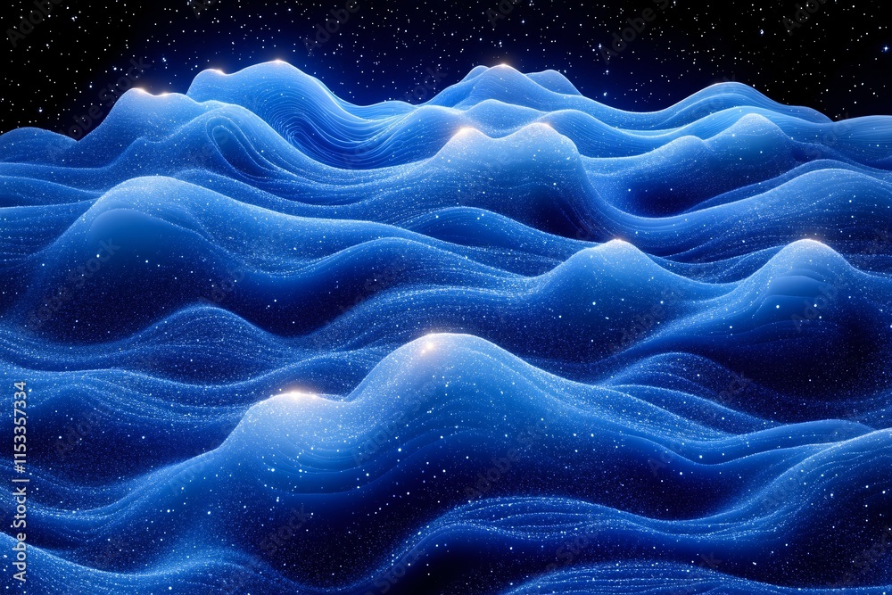 Ethereal Blue Wave: Fluid Dynamics Abstract Ethereal Blue Wave: Fluid Dynamics Abstract