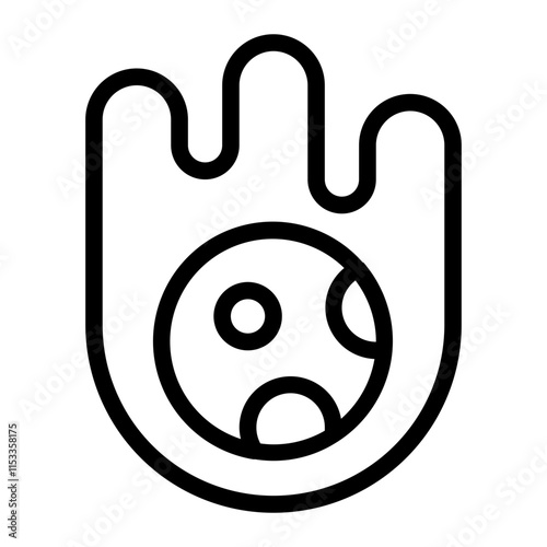Meteoroid Line Icon