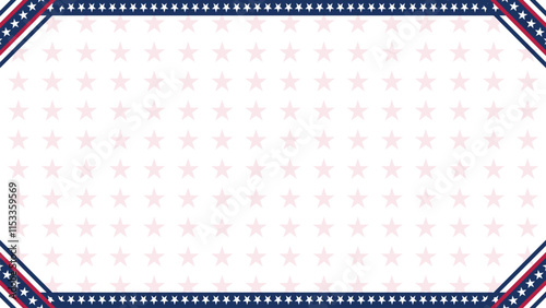Pattern Featuring Red, White, and Blue Stars for Festive Decoration at a Celebration or Event