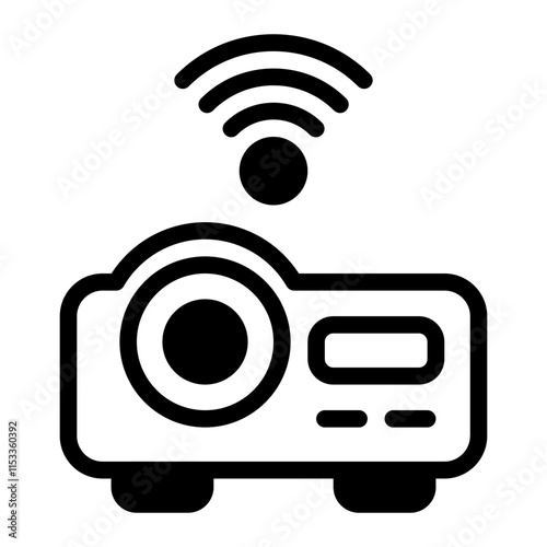 Movie Projector Glyph Icon