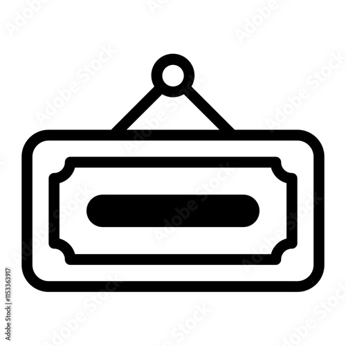 Open Sign Glyph Icon