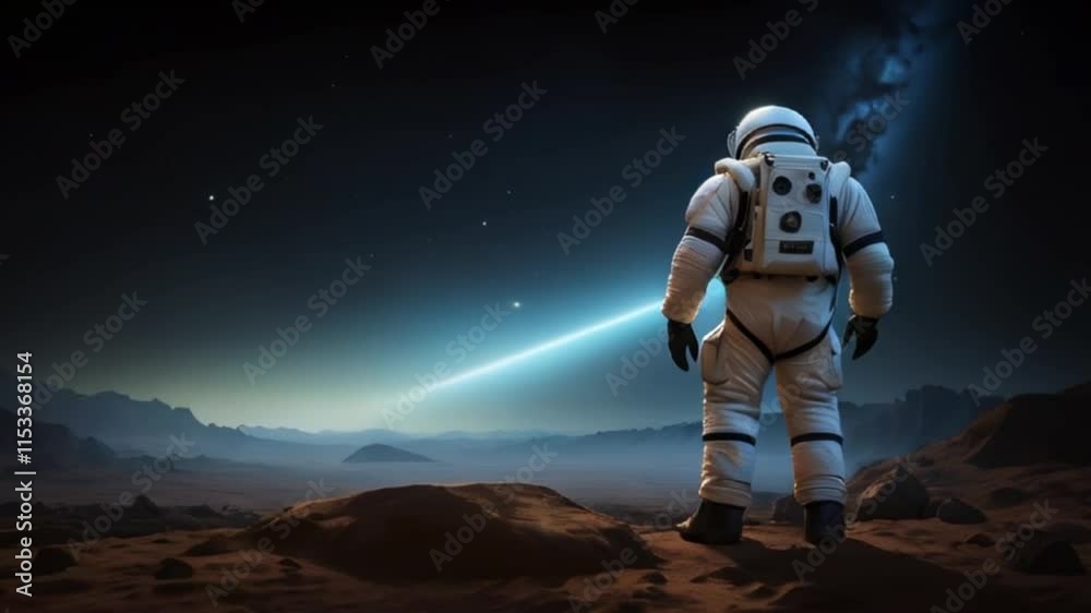 astronaut standing on an extrasolar planet astronaut standing on an extrasolar planet