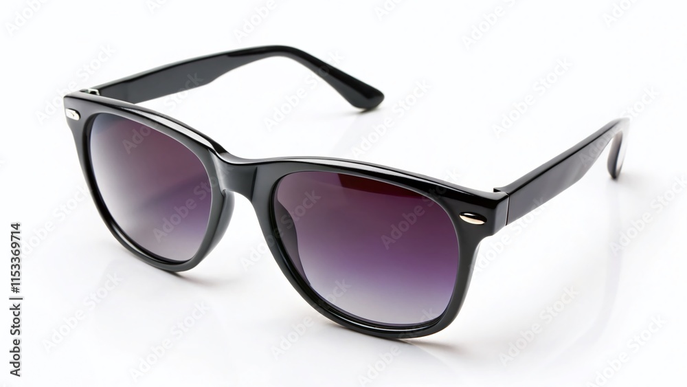 Stylish Black Sunglasses Isolated on White Background - Perfect for Fashion & Lifestyle Designs Stylish Black Sunglasses Isolated on White Background - Perfect for Fashion & Lifestyle Designs