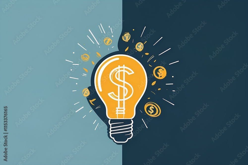 glowing light bulb with dollar symbol and financial icons representing creative investment ideas
glowing light bulb with dollar symbol and financial icons representing creative investment ideas