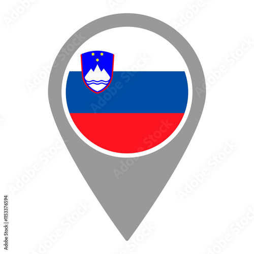 Slovenia flag location pin, flag application, Flag on Location Pin, graphic design, map pointer, vector illustration. Free Download Slovenia flag location pin, flag application, Flag on Location Pin, graphic design, map pointer, vector illustration. - GFXLoad