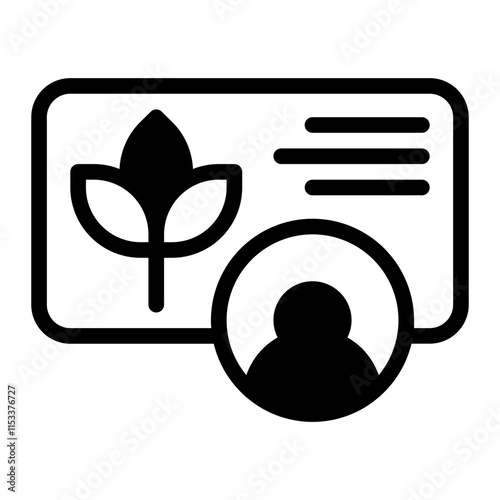 Registered User Glyph Icon