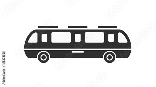 a black and white bus