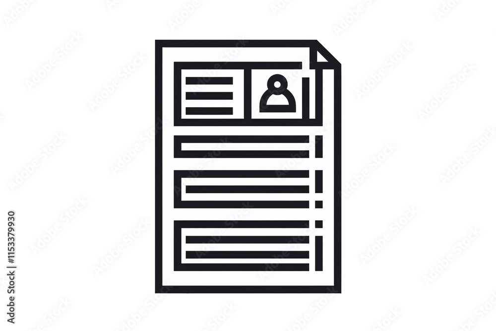 a black and white line drawing of a document