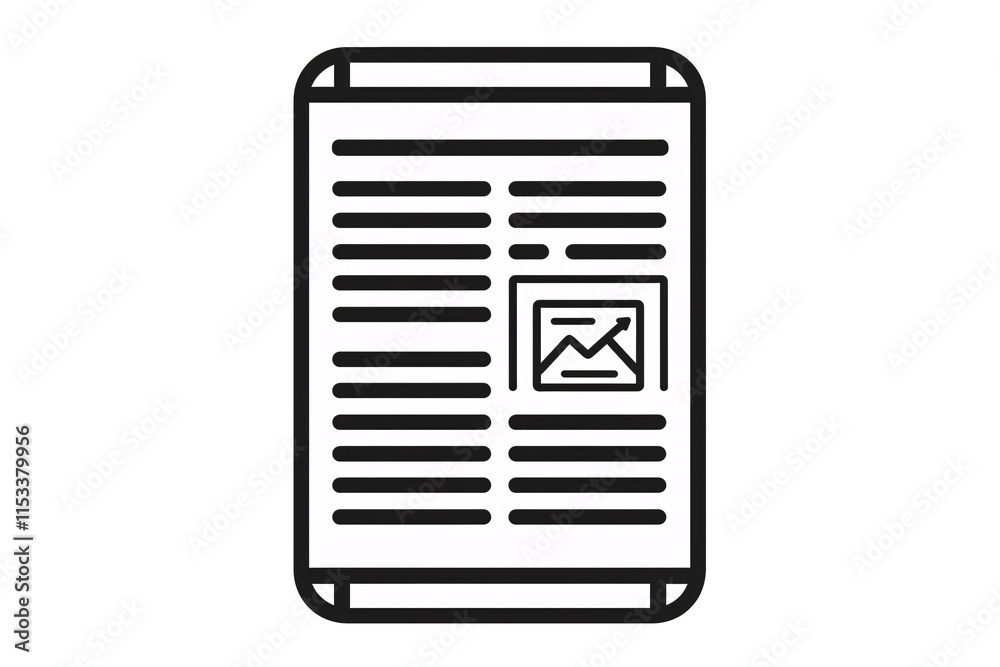 a black and white drawing of a paper a black and white drawing of a paper