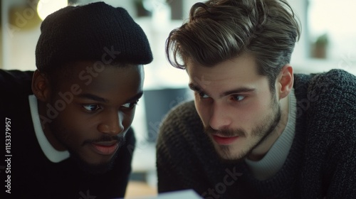 Two men engrossed in a discussion