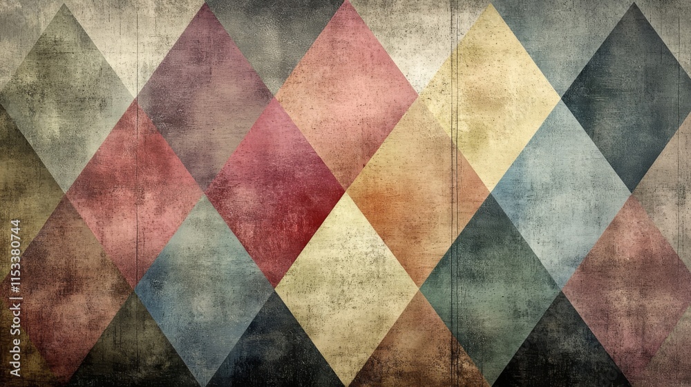 Abstract Geometric Pattern With Varied Hues Abstract Geometric Pattern With Varied Hues