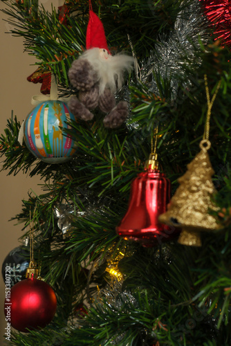 Christmas tree with ormanents