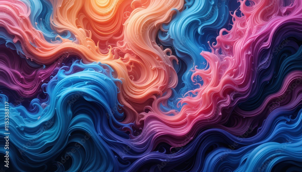 Abstract Swirling Colors Paint Texture Design Abstract Swirling Colors Paint Texture Design