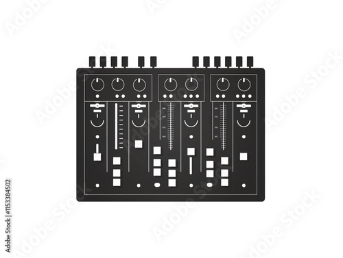 a black and white device with knobs and buttons