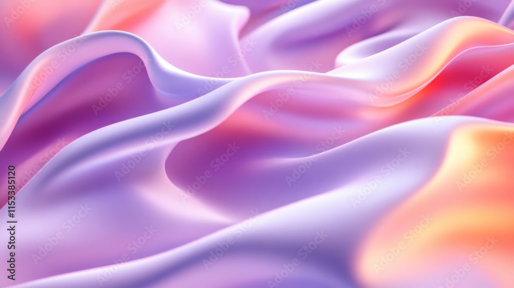 Obraz premium Abstract Pastel Drapery Soft Waves Flowing Fabric