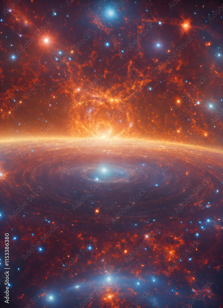 Fototapeta premium An enchanting spiral galaxy set in space