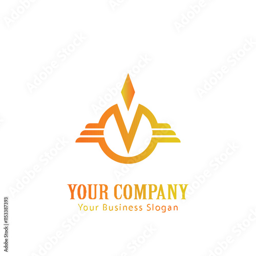  V lettering logo is simple, easy to understand and authoritative