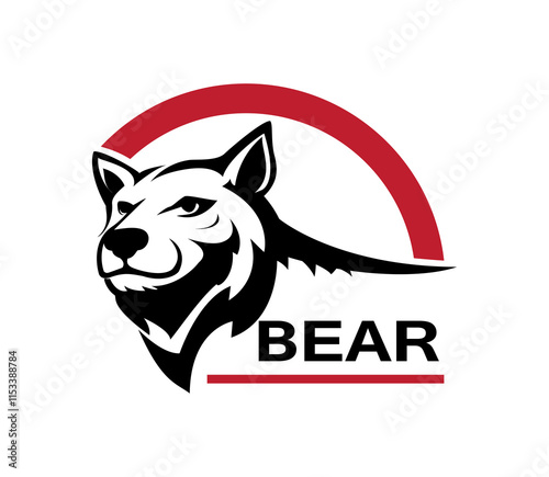 simple bear head logo design