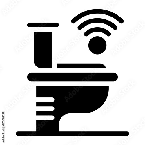 Smart Toilet Solid Icon