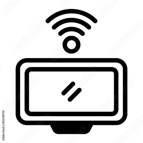 Smart Tv Glyph Icon