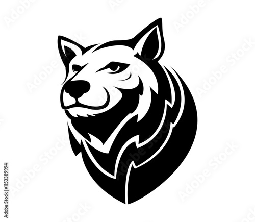 simple bear head vector logo design