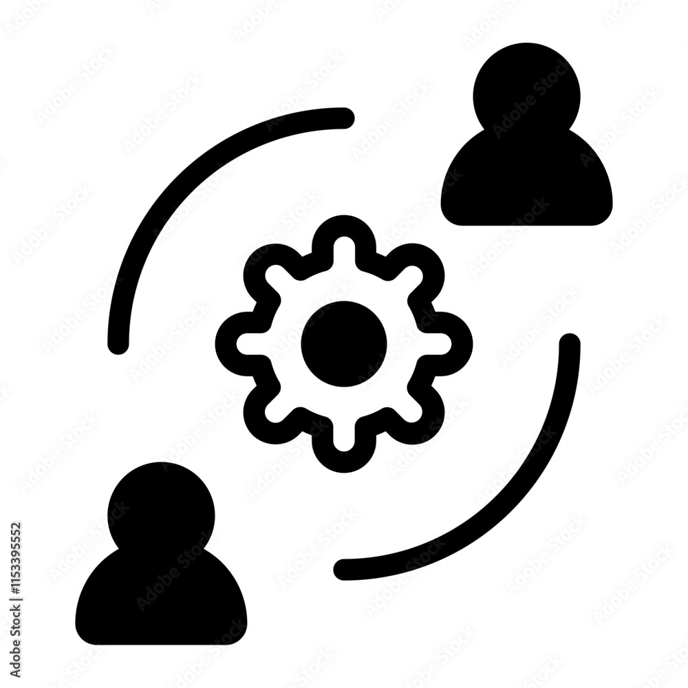 Team Glyph Icon Team Glyph Icon