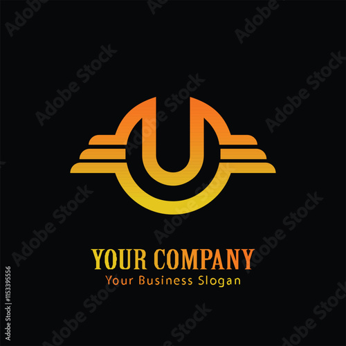 U lettering logo is simple, easy to understand and authoritative