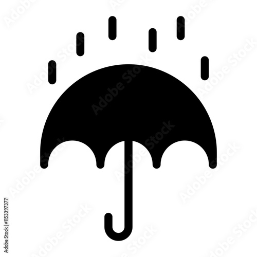 Umbrella Glyph Icon