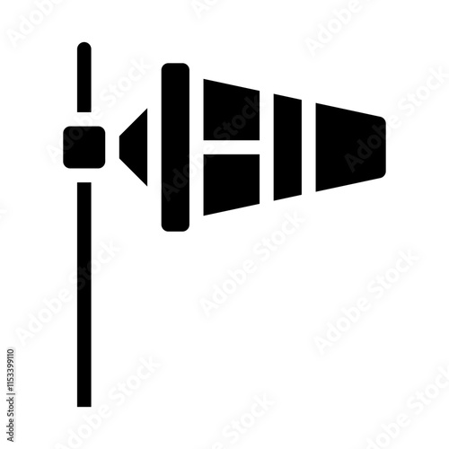 Windsock Solid Icon