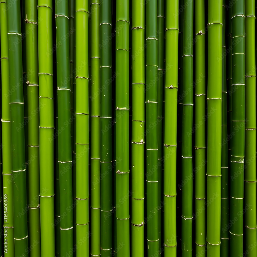 High-resolution photo of dense green bamboo stalks. Smooth textures and vibrant shades create a lush, symmetrical, and organic composition. High-resolution photo of dense green bamboo stalks. Smooth textures and vibrant shades create a lush, symmetrical, and organic composition.