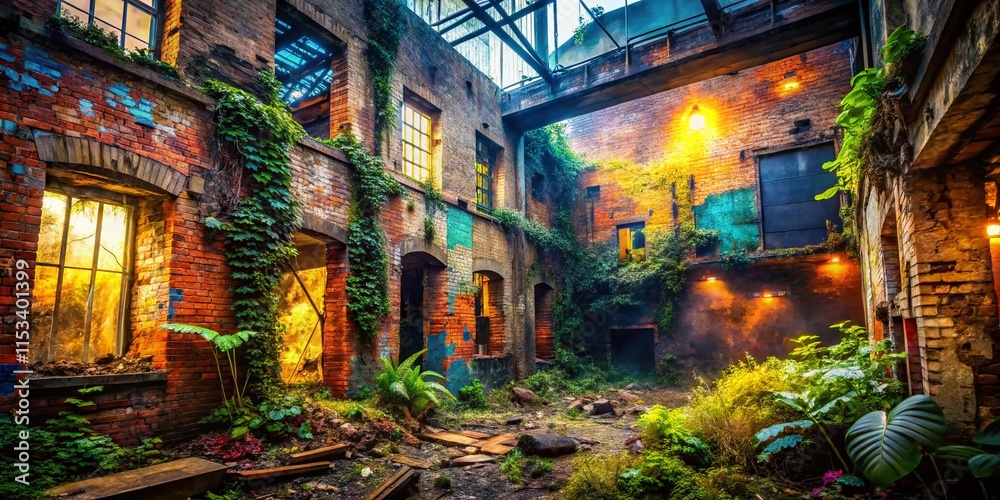 Fototapeta premium Urban Decay Double Exposure Ink Title - Abstract Industrial Photography